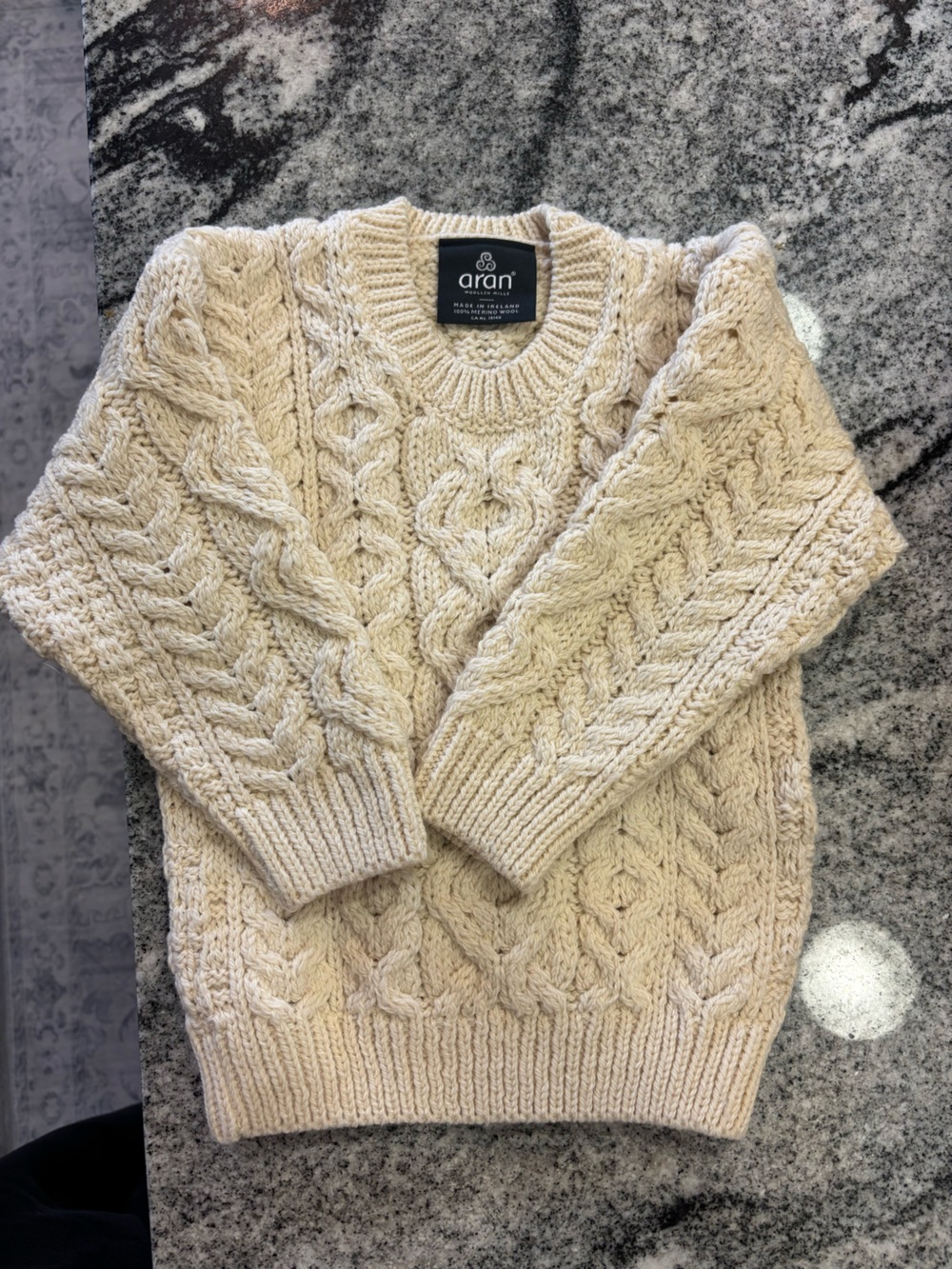 Toddler Aran Irish Wool Sweater